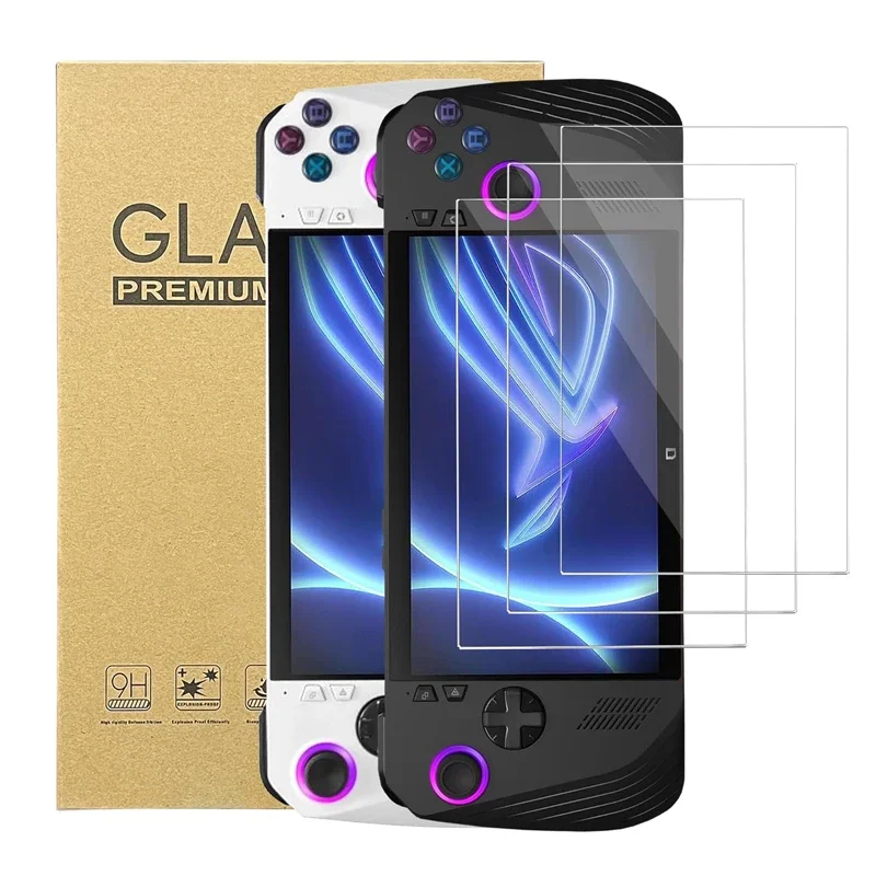HD الزجاج المقسى شاشة فيلم ل Asus ROG Ally لعبة وحدة التحكم المضادة للخدش ROG Ally X واقي للشاشة ملحقات الفيلم المقسى