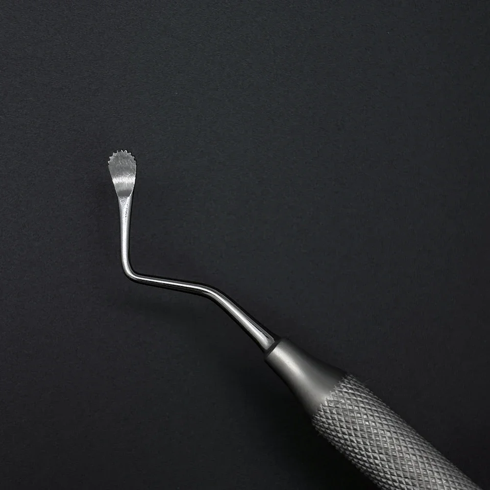 Double Ended Dental Excavator Spoon Curette Scaler Gracey with Jagged Tips for Restorative Dentistry view 3