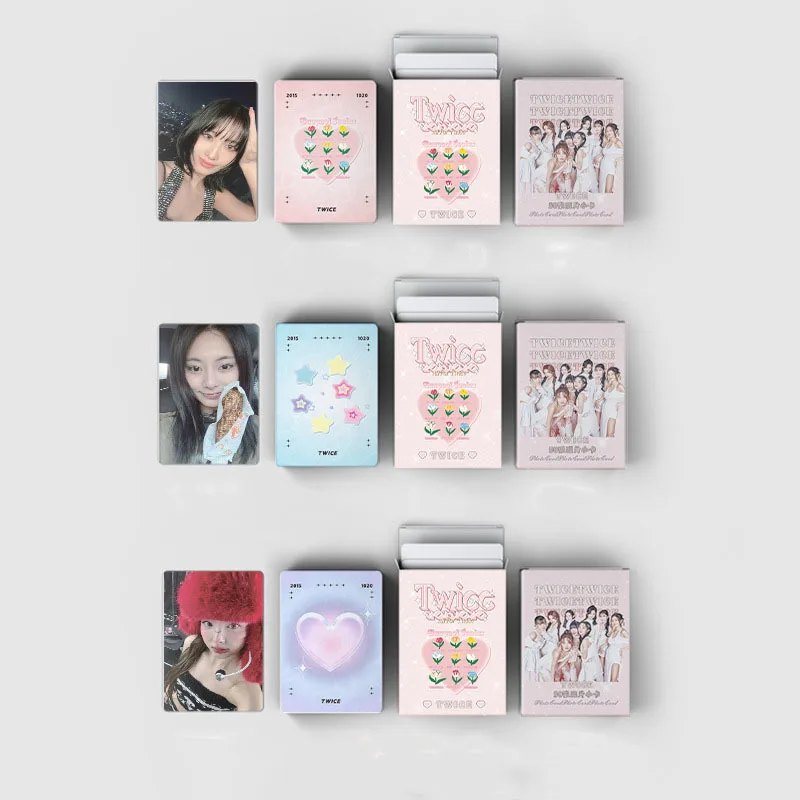 50pcs/set KPOP Twice Laser Card Mini 13 Album With YOU-th Album LOMO Card Double-sided Photo Card MOMO NAYEON MISAMO Postcard