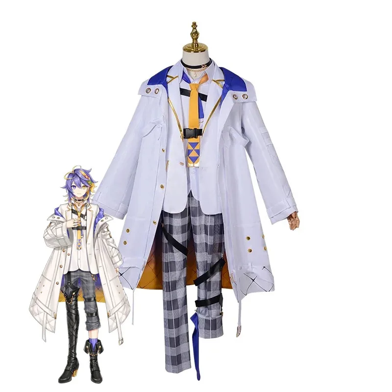 

Аниме VTuber NIJISANJI EN Aster Arcadia Косплей Костюм Полный комплект Милый костюм для мальчика Ожерелье Парик Обувь Хэллоуин Карнавал Роль Playa;