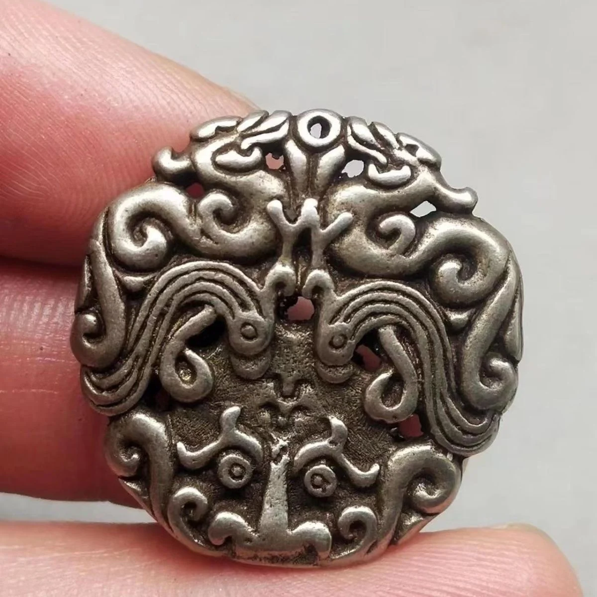 Featured Tibetan white copper handmade Bazaar pendant Tibetan ethnic