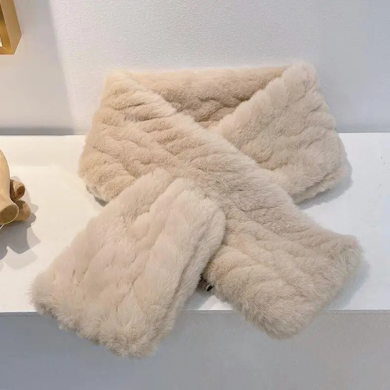 Women's Faux Rabbit Fur Winter Scarf