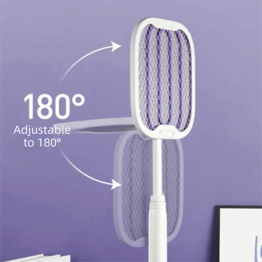Foldable Electric Mosquito Killer Retractable High Pressure Insect Killer 180 Degree Portable Mosquito Killing Baton Outdoor
