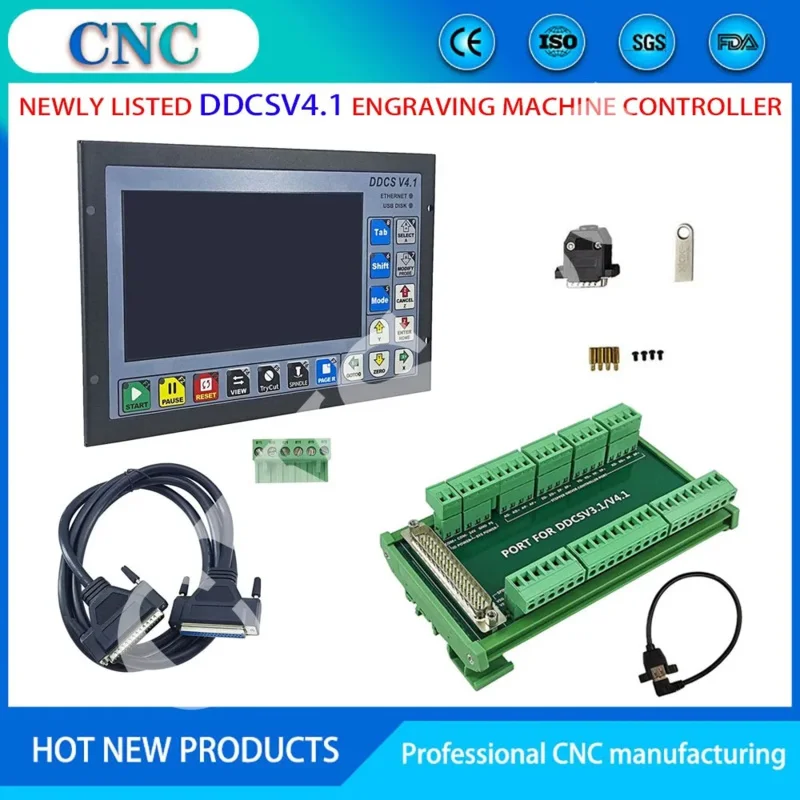 2022 New DDCSV4.1 CNC Motion Controller Engraving And Milling Machine Offline Control System Emergency Stop Electronic Handwheel