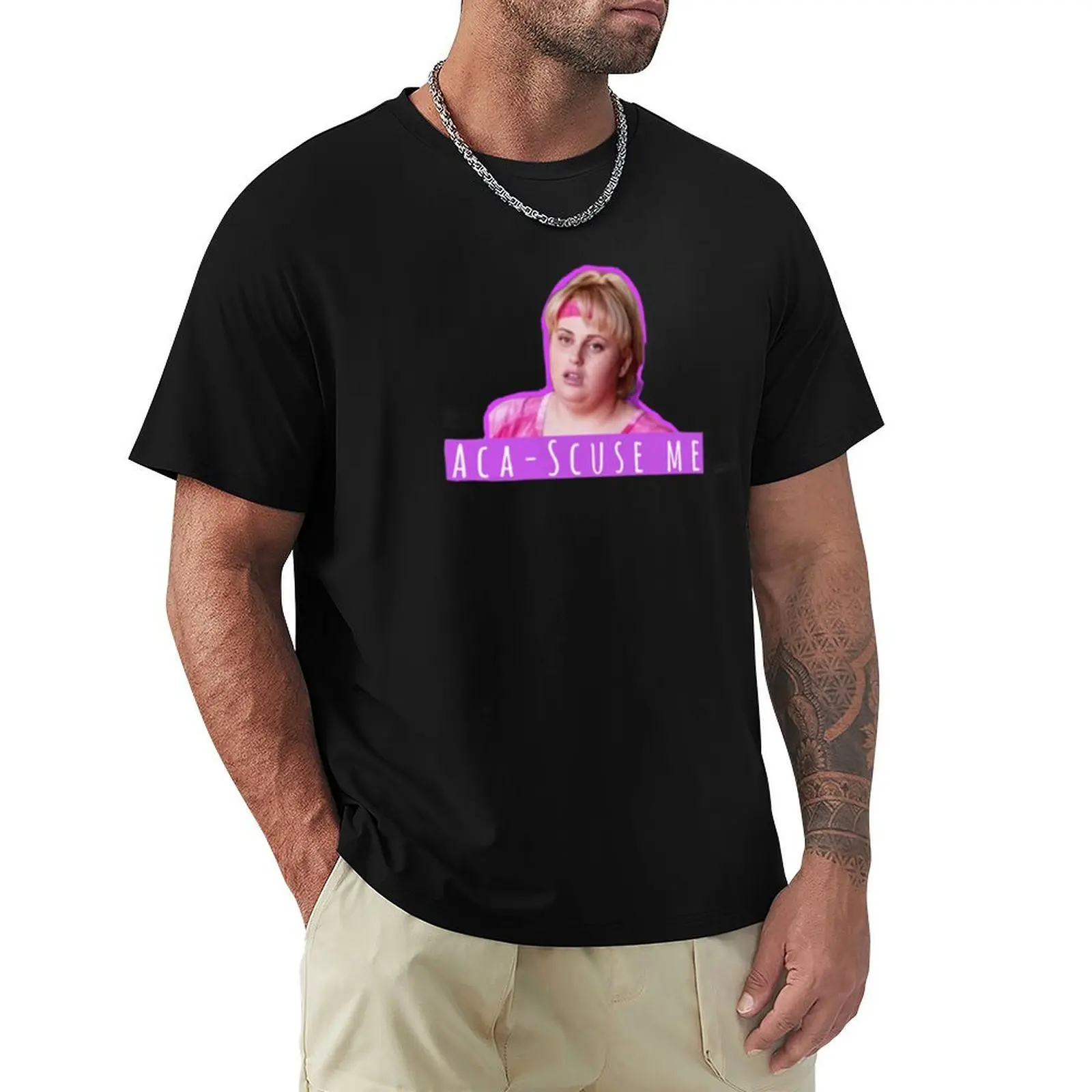 

Fat Amy “Aca-scuse me” T-Shirt Retro Style Print Casual Top