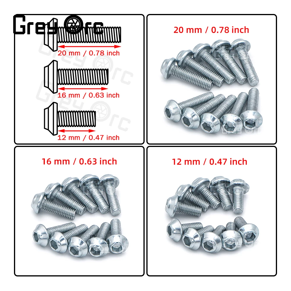 10Pcs Stainless Steel Allen Bolt Screw For Kawasaki Ninja 300 400 ZX6R ZX7R ZX9R ZX10R 12mm 16mm 20mm Hexagon Hex Countersunk