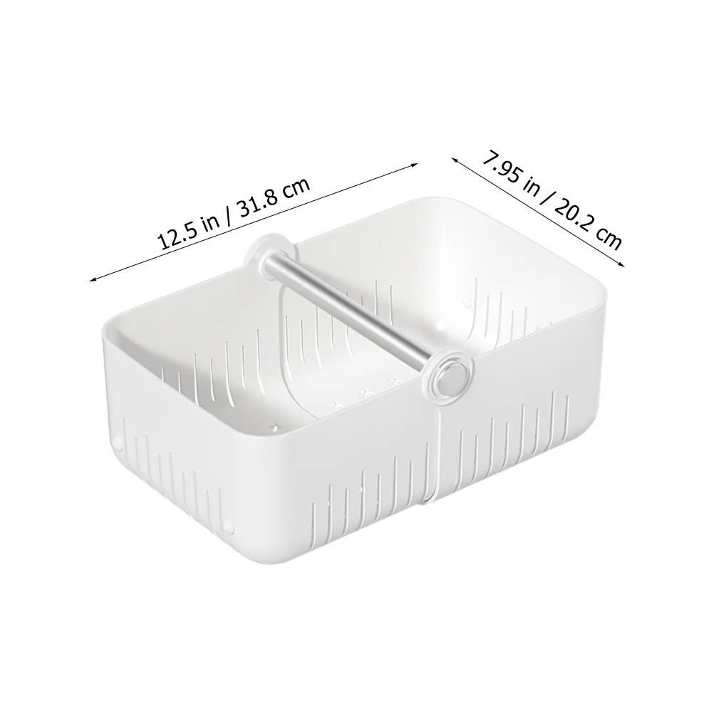 

Handheld Bath Basket Foldable Storage Organizer Bathroom Kitchen Dorm Shower Basket With Handle Pp Plastic Collapsible