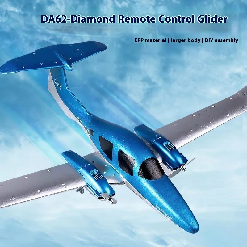 Diamond Starrflügel-Schaumstoffflugzeug Da62 Qf006 Zweikanaliges ferngesteuertes elektrisches Segelflugzeugmodell Ideales Geschenkspielzeug Rc-Flugzeuge