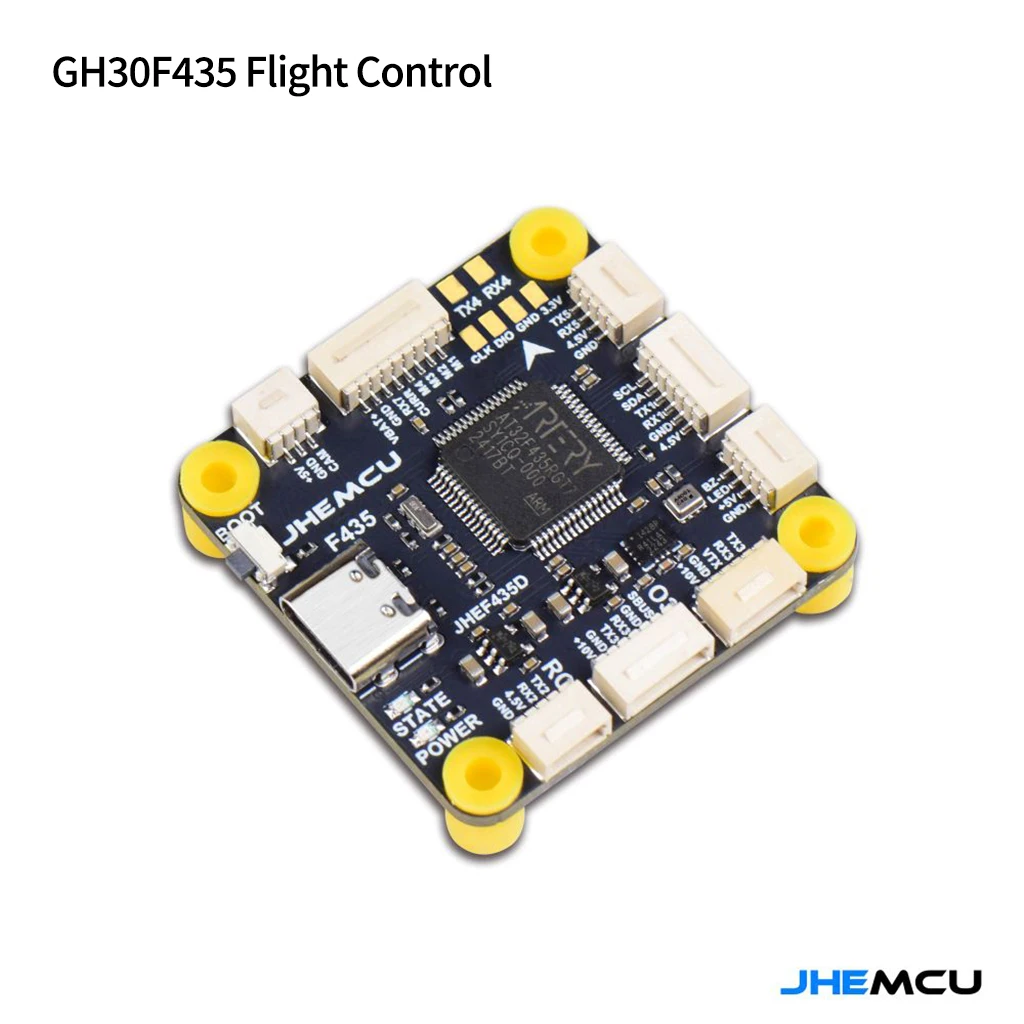 JHEMCU GF30F435 Flight Controller ICM42688P Support OSD GPS Black Box 16M Barometer SPL06 3-6S LIPO 30.5Mx4M for RC FPV Drone