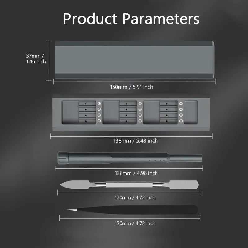 44 In 1 Precision Screwdriver Set, Multifunction Magnetic Mini Screw Driver Repair Tool Kit For Electronics Computer Eyeglass