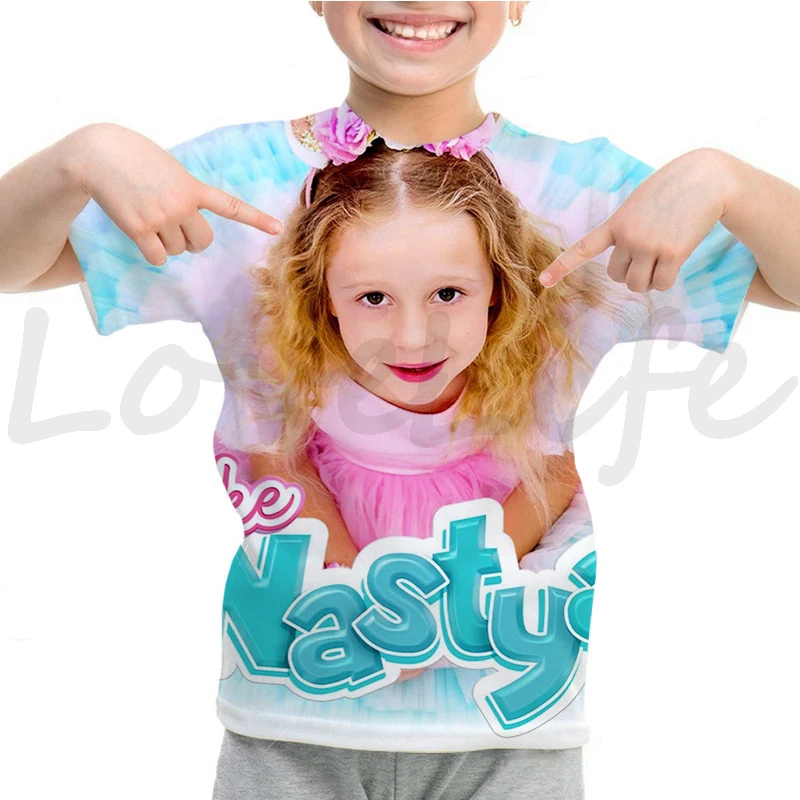 Kids 3D T-shirt Girls Kawaii Like Nastya T Shirt Baby Cute Tshirt Toddler Tops Camiseta Summer Children T-Shirt Short Sleeve Tee