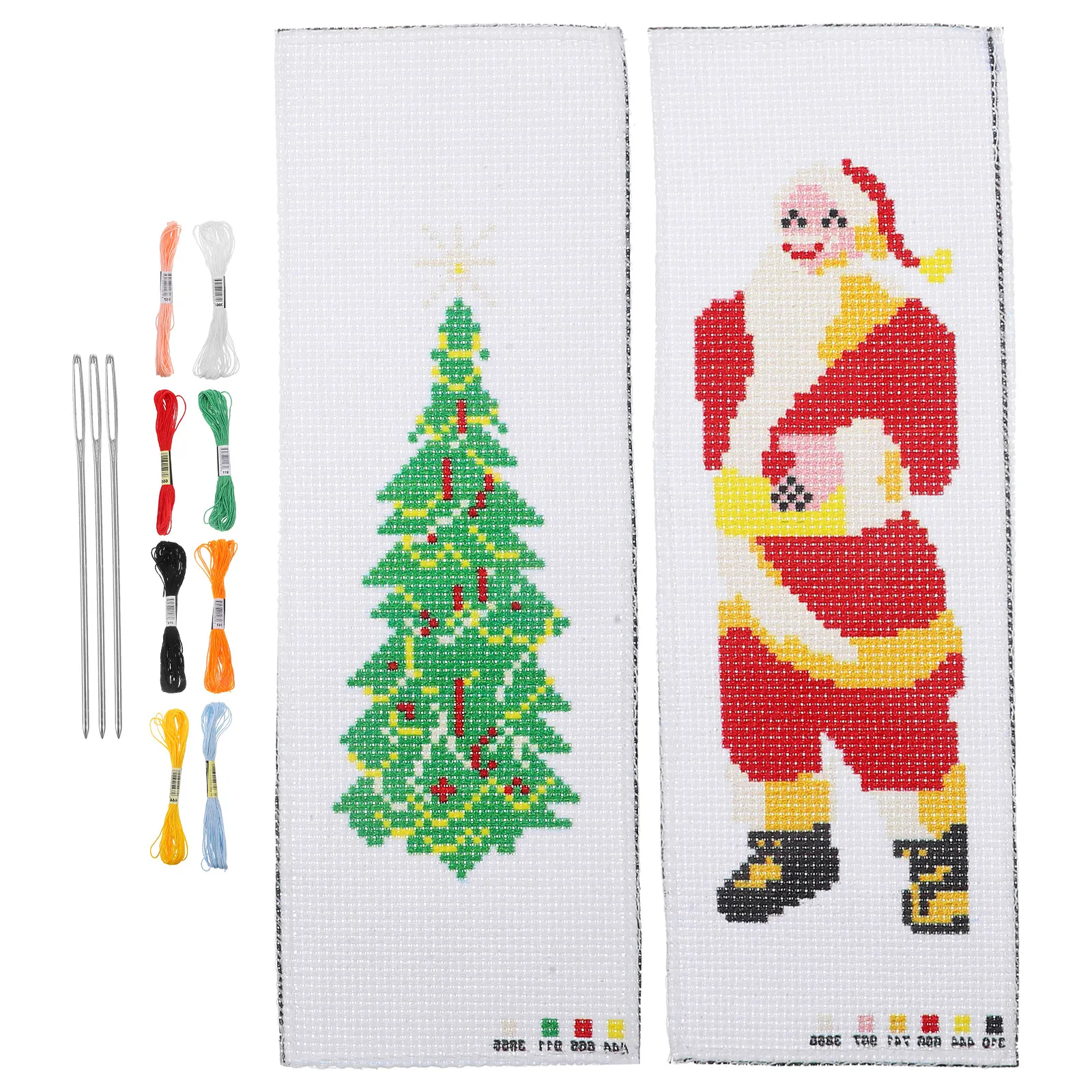 

2Sets Xmas Embroidery Bookmarks DIY Cross Stitch Kit Creative Craft Sewing Materials for Handmade Decoration DIY Bookmarks