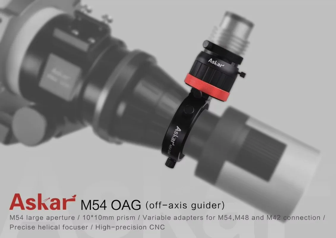 Askar OAG Off-axis Guider for Telescope with M42 M48 M54x0.75mm Thread ZWO Camera Guiding Adapter