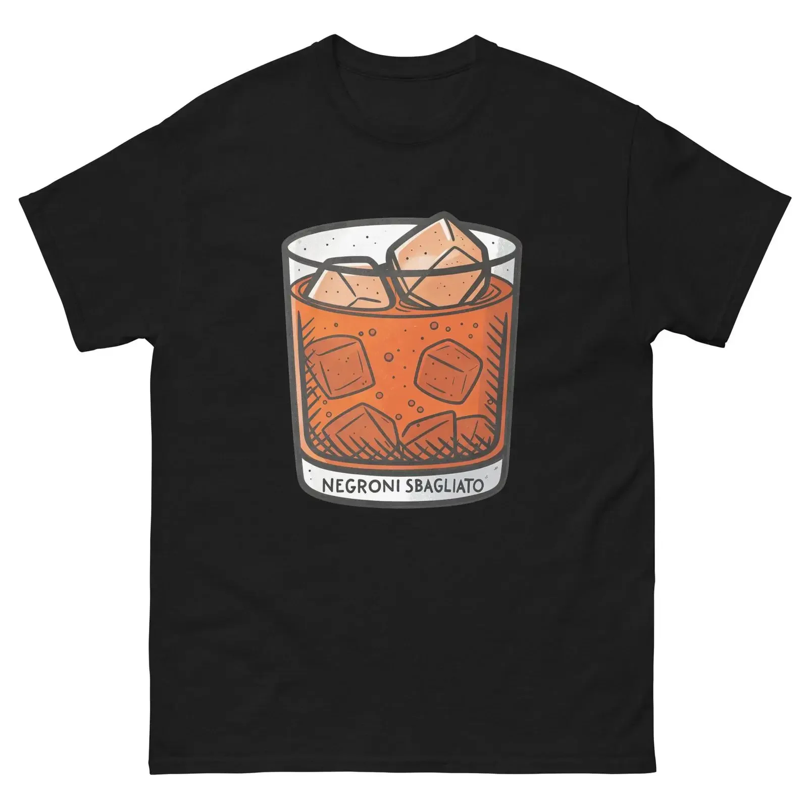 Negroni Sbagliato Drink Delicious Popular Beverage T Shirt vintage Washed Top For Everyday Wear graphic Stretched streetwear