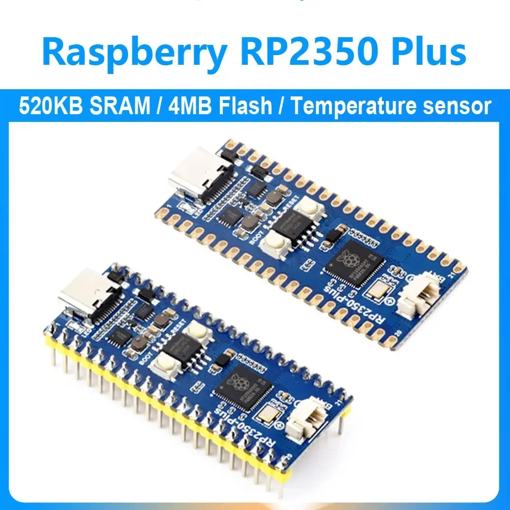 Raspberry Pi Pico 2 RP2350 MCU Board PLUS based on Raspberry Pi RP2350A chip 520KB SRAM and 4MB Flash Temperature sensor USB1.1