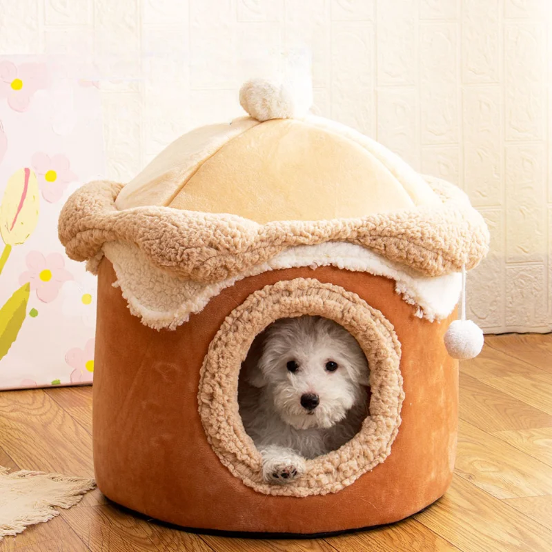 Ice Cream Pet Nest, Cute Princess Cat House, Teasing Cat Fun Nest, Autumn and Winter Warm Dog Nest