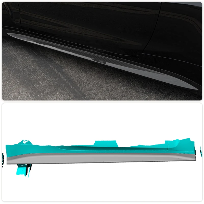 Carbon Fiber Car Side Skirts For BMW G82 G83 M4 Coupe 2-Door 2021-2023 Replacement Racing Side Skirts Extensions Lip Aprons