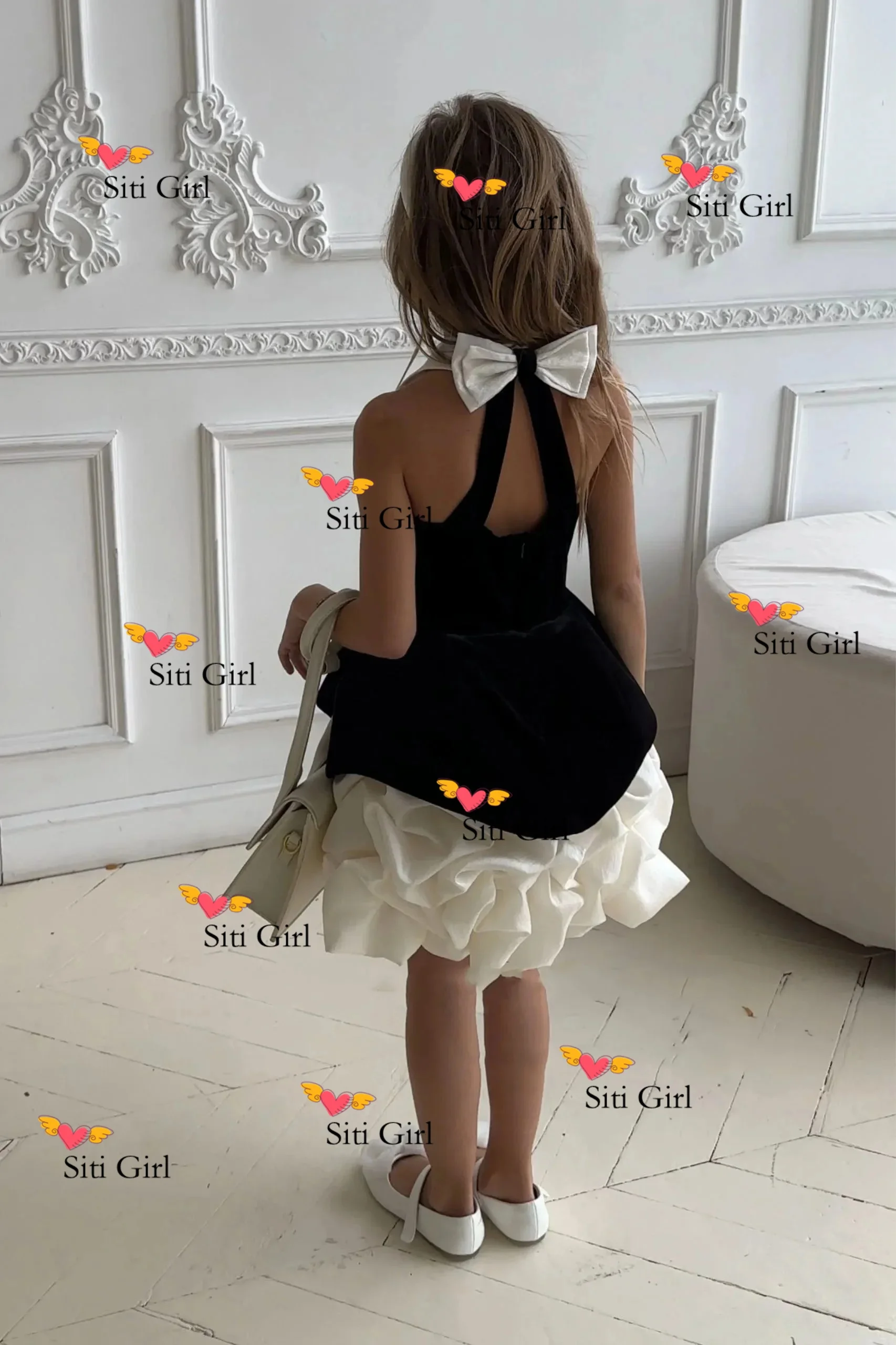 Glitter Pink Flower Girl Dress Ruffles Short Sleeves Scoop Neck Cute Baby Girl Tutu Party Gown Short Graduation Kids Prom Dress