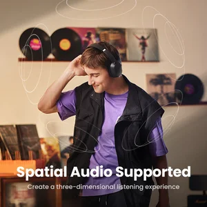 Headphone Bluetooth Nirkabel UGREEN Max5c ANC 43dB Peredam Bising Aktif Hi-Res LDAC Headset Earphone Audio Spasial 75H 10 head phone peredam bising penjualan terbaik - №