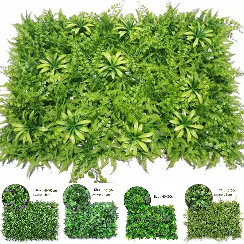 

1pc 40x60cm Artificial Green Grass Square Plastic Lawn Plant Living Room Background Artificial Lawn Decoration Home Wall Decor