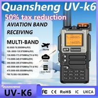 UV K6 Walkie Talkie 5W Quansheng UV-K58 Two Way Radio 50-600MHz Full Band FM Receiving USB-C Charge Air Band NOAA Scramber UV-K5