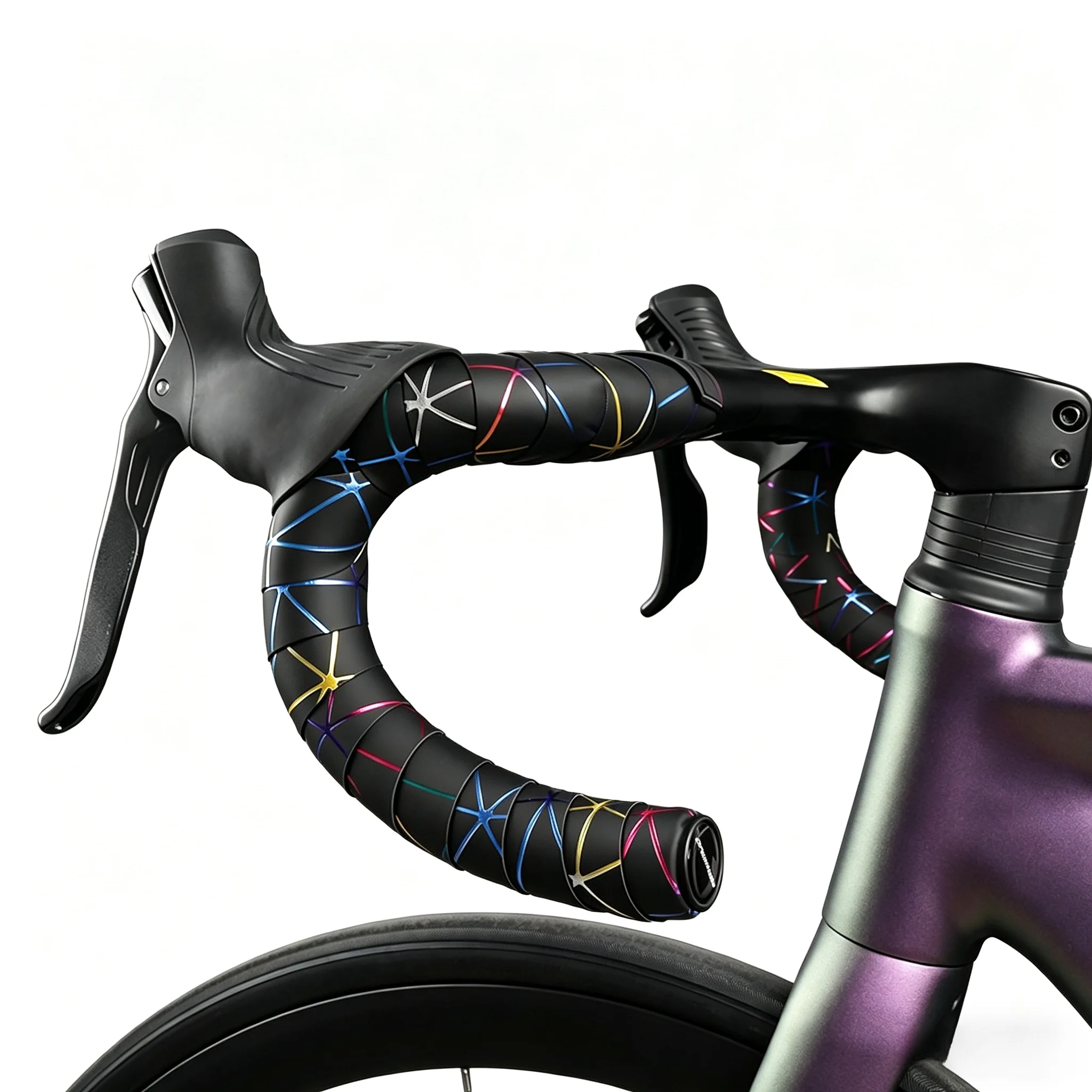 

PU Anti-Slip Colorful Striped Road Bike Handlebar Tape Racing Bicycle Handle Bar Wrap Universal Cycling Riding Accessories