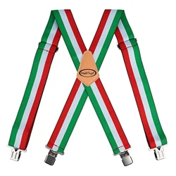 MELOTOUGH Men's Suspenders Clip Heavy Duty Braces for men Big and Tall Work suspenders Elastic Suspenders for Pants Mexican Flag