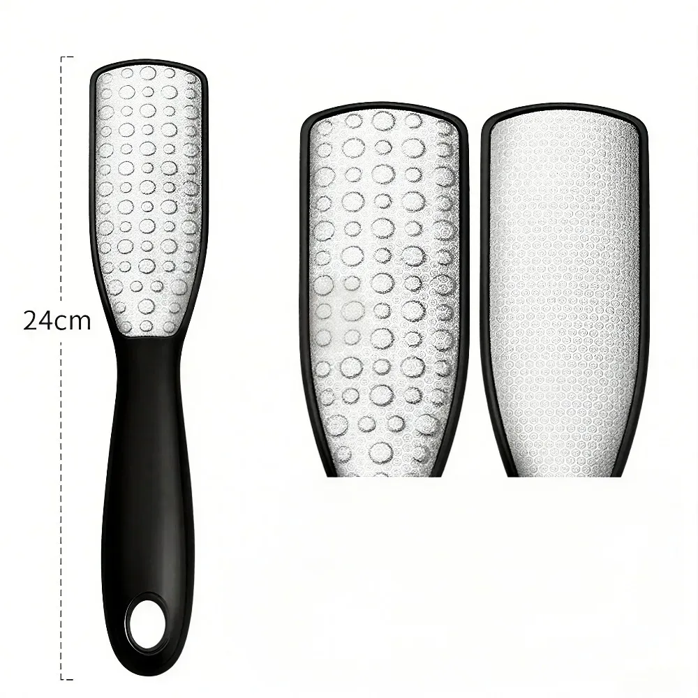 ​Stainless Steel Dual Sided Foot File Dead Skin Callus Remover Pedicure Scrubber Tool Wet Dry Use Professional Pedicure Tool​