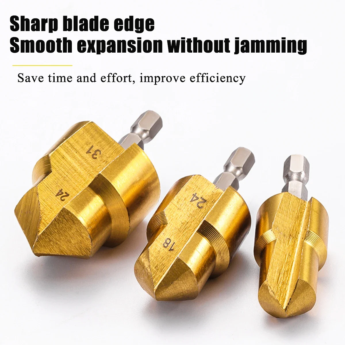 Juego de brocas de vástago hexagonal de cambio rápido, brocas de metal recubiertas de titanio para agujeros de varios tamaños, taladro profesional para agujeros PPR