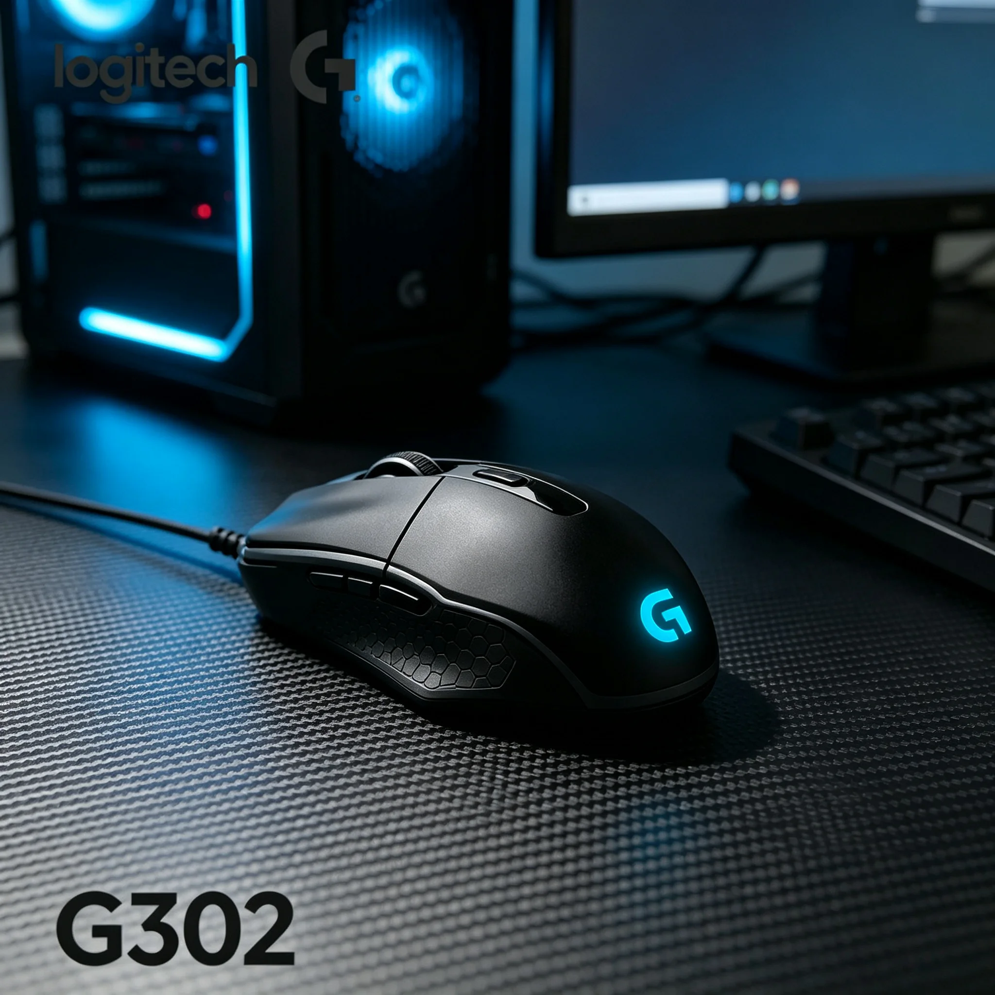 Logitech G302 Wired RGB Mouse 6 Programmable Buttons Ergonomic Mice For Office Worker And Game Player PC Laptop