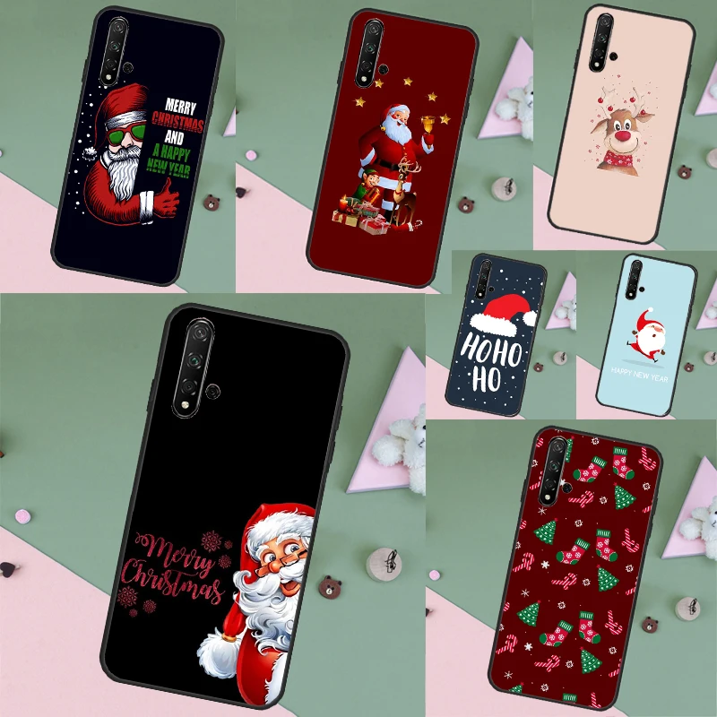 Christmas Cartoon New Year Gift Case For Huawei Nova Y70 Y90 Y60 Y61 5T 9 10 SE 3i 7i 8i P Smart P20 P30 P40 Lite P60 Pro