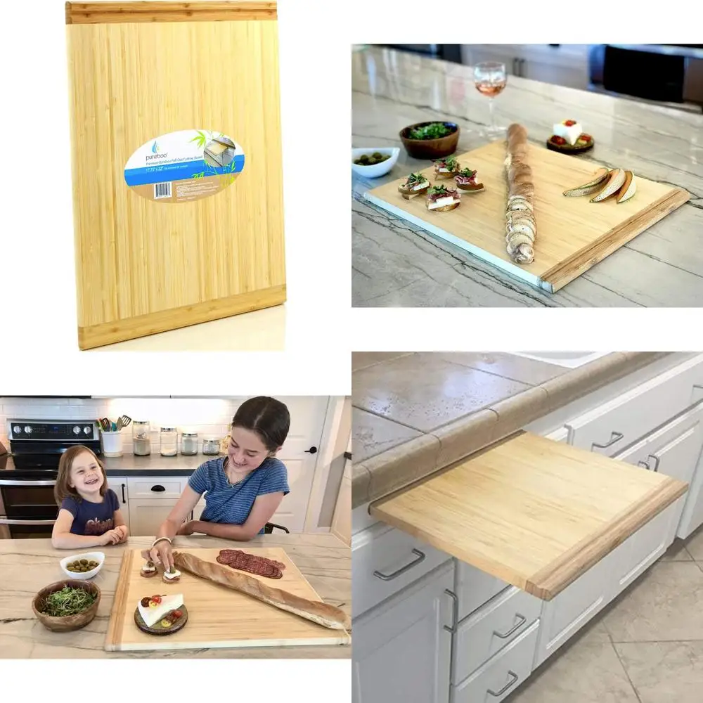 

Bamboo Cutting Board Set - 8 Sizes for Standard Kitchen Slots, 17.75W x 22D x 3/4H, Premium Quality
