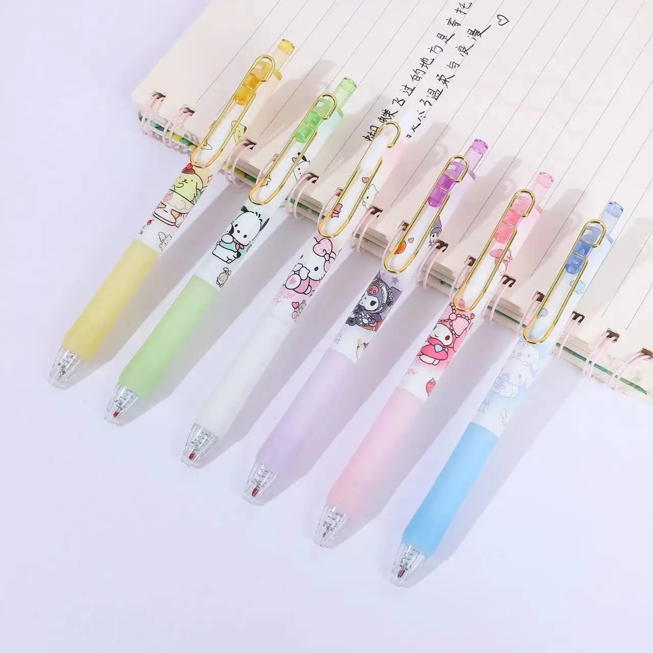 36 pcs/lot Sanrio Kawaii Animal Press Gel Pen Cute 0.5mm Black Ink Neutral Pens Promotional Gift Office School Supplies