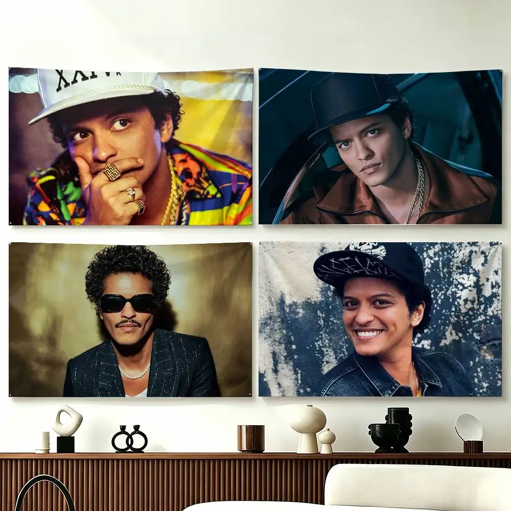 B-Bruno mars The Romantic Funny Flags for Bedrooms Home Decor Items Outdoor Decors Garage Decoration Flaga