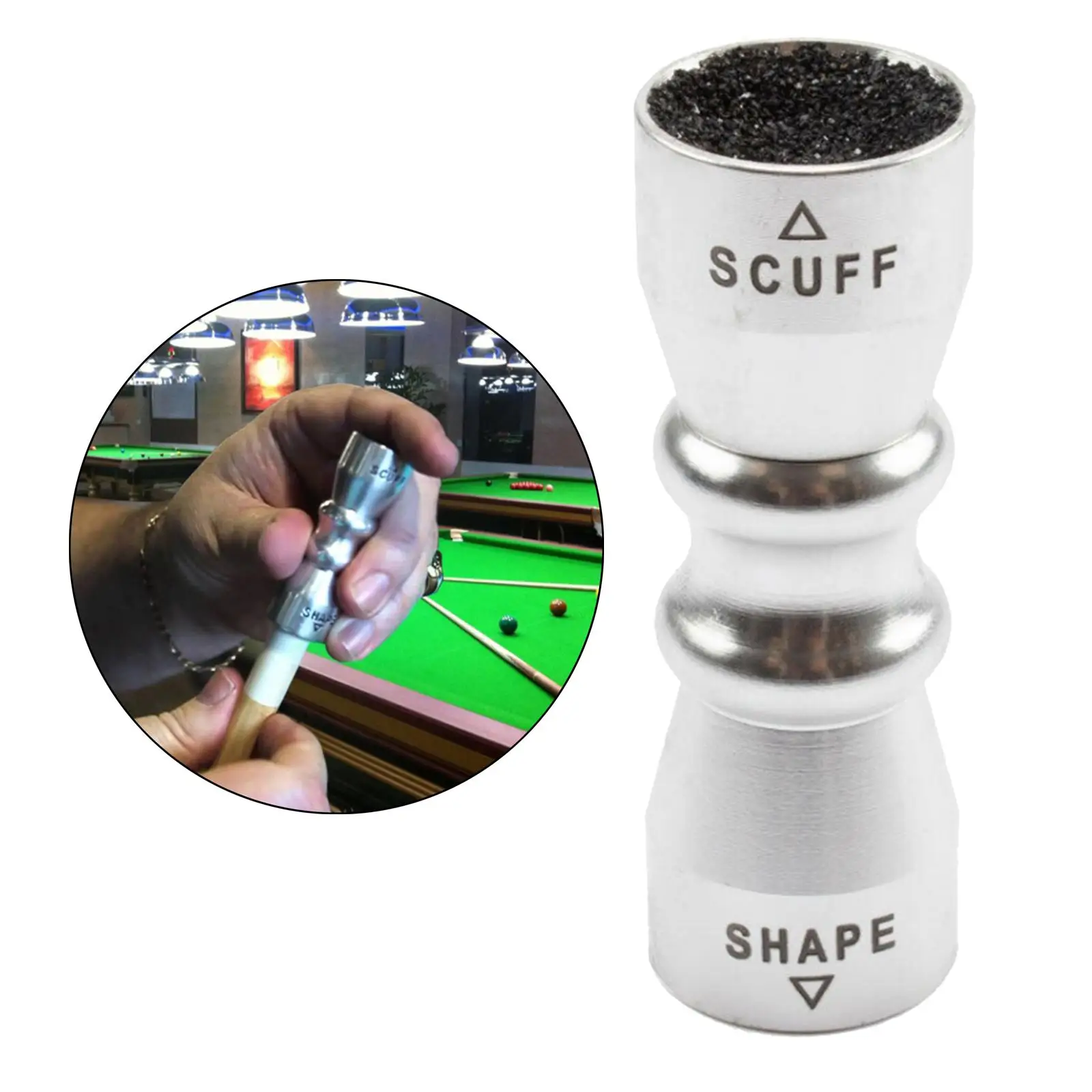 3 in 1 Pool Cue Scraper And Shaper Tool Shaper Scuffer Tapper Tip Prick