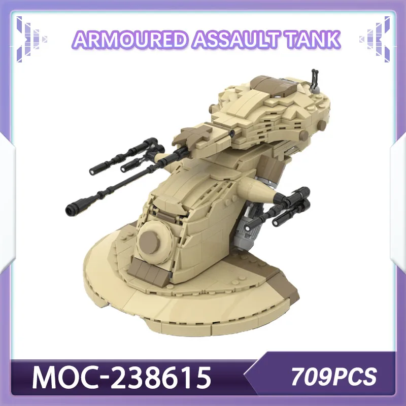 

Набор строительных блоков Бронированный штурмовой танк, космическая война MOC-238615, кирпичи для взрослых, научная фантастика, военная военная модель, Рождество