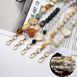 New Woman Bag Accessory Black Beige Red Acrylic Resin Beads Parts Handcrafted Wristband Women Replacement Bag Handle Chain