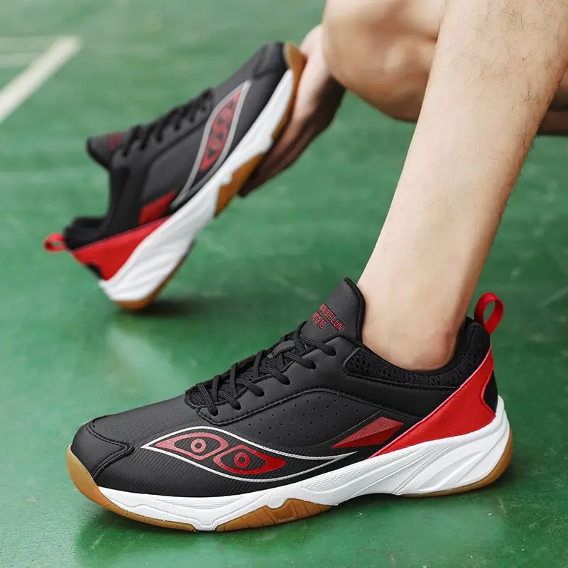 Scarpe da ginnastica da badminton indossabili da uomo Scarpe da pallavolo professionali traspiranti Scarpe da ping pong antiscivolo