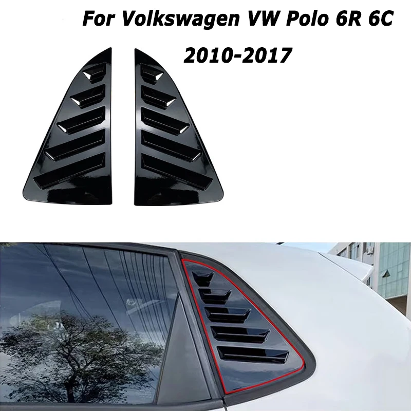 

Car Rear Window Louvers for Volkswagen VW Polo 6R 6C 2010-2017 Shutter Triangular Tuning Exterior Car Accessories Aftermarket