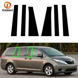 6 Pcs Car Pillar Posts Window Door Moulding Trims Cover for Toyota Sienna 2010 2011 2012 2013 2014 2015 2016 2017 2018 2019 2020