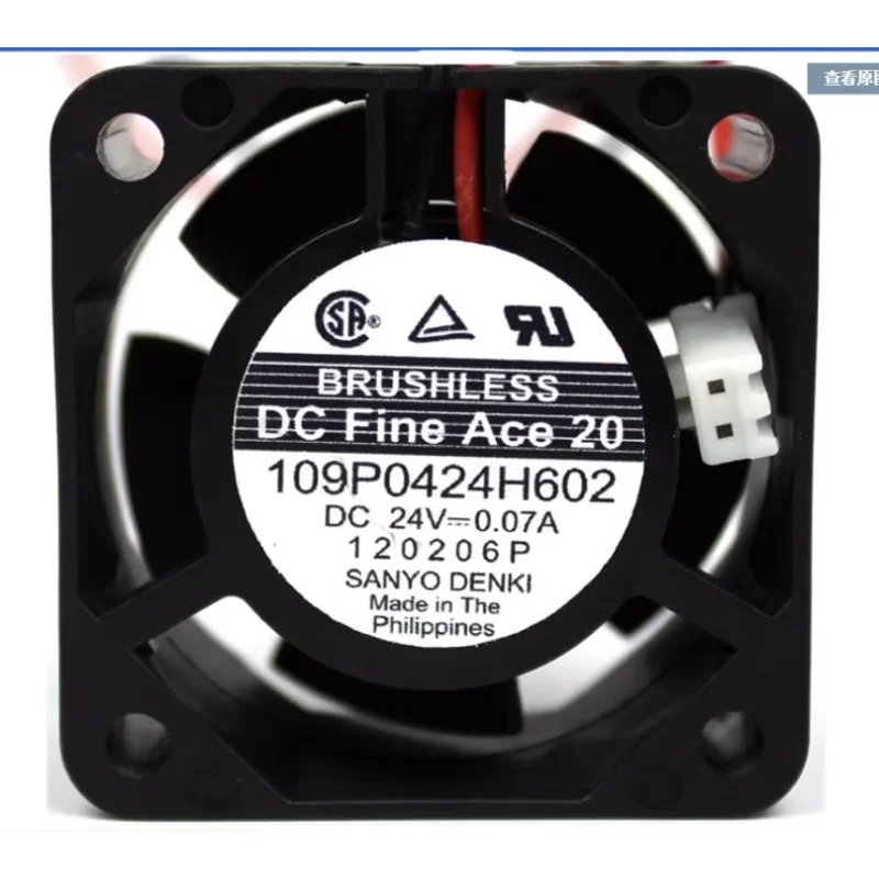 

SANYO DENKI 109P0424H602 DC 24 В 0,07 А 40x40x20 мм 2-проводной охлаждающий вентилятор для сервера
