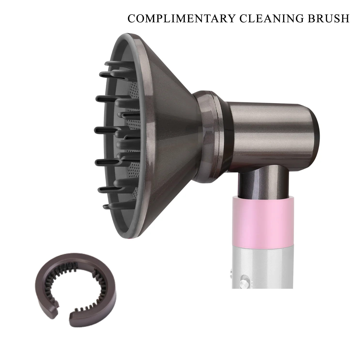 

Комплект из 3 ярко-серых волнистых рассеивателей для волос с адаптером и щеткой для фенов HD01/HD02/HD003, аксессуаров Airwrap.