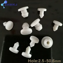 Tapas de goma de silicona blancas de 2-50mm, cubierta de enchufe tipo T, junta a presión, tapón de sellado final ciego