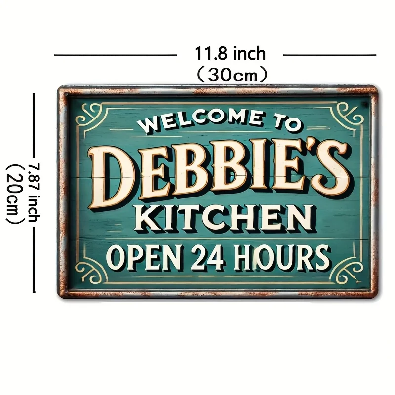 Vintage Metal Logo Painting, Vintage Style Wall Art, Suitable for Bars, Cafes, Beach Villas, Backyard Farmhouse Decoration