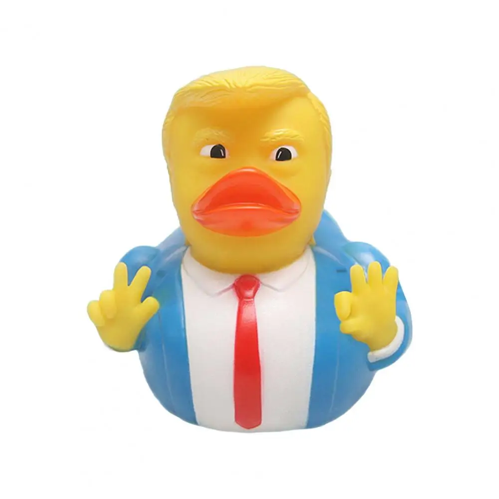 Floating Game Duck Suit-wearing Rubber Duck Funny Trump Rubber Duck Bath Toys for Kids Puncture-resistant for Pools for Children