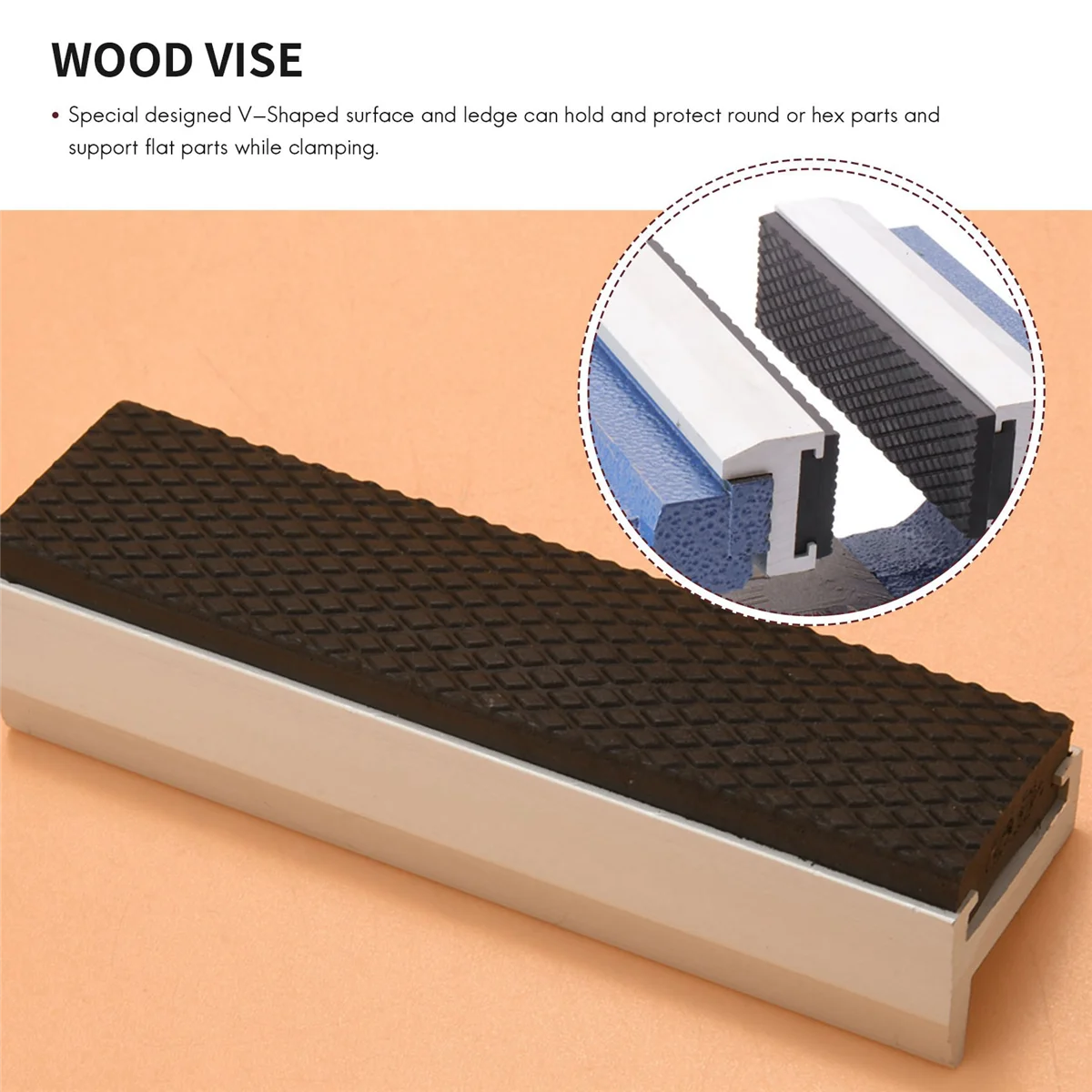 أغطية وسادات فكي ملزمة عالمية ناعمة مقاس 4 بوصات، واقي متعدد الأغراض لأي نائب معدني، قطعتان، فضي #2