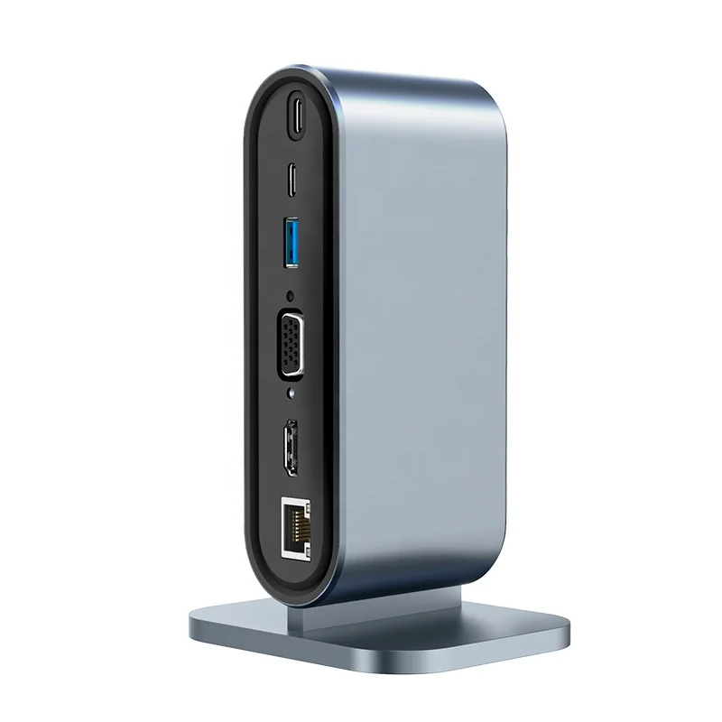 12 in 1 USB C Hub Laptop Docking Station ， Dock with VGA, HDMI 4K, 100Mbps Ethernet USB HUB