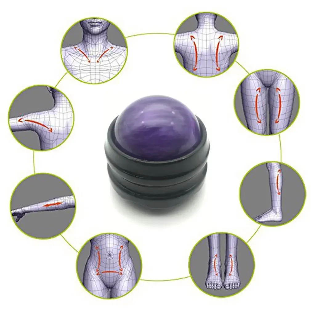 Manual Resin Massage Roller Ball Massager Body Therapy Foot Hip Back Relaxer Stress Release Muscle Relaxation Roller Massager