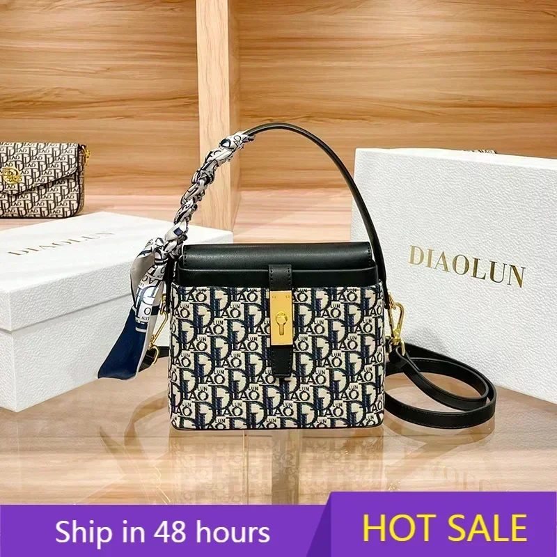 2024 New Embroidery Fashion Box Cosmetic Totes High Quality Shoulder Messenger Bags Luxury Casual Women Purse And Handbags