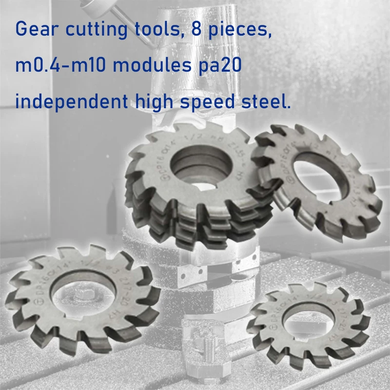 Imagem -05 - Hss Gear Fresadora Ferramentas de Corte Módulo Pa20 Graus M0.5 M0.75 m1 M1.25 m2 M2.5 m3 M4-m10 No.1-no.8